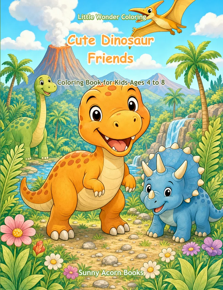 Cute Dinosaur Friends cover
